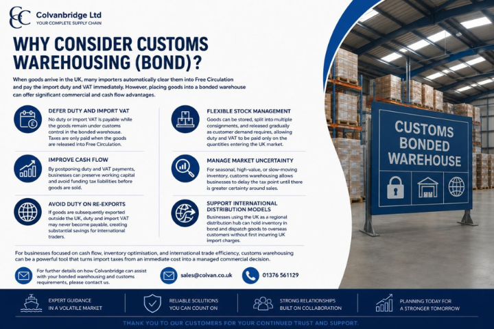 Colvanbridge Ltd: Smarter International Shipping with Bonded Warehousing