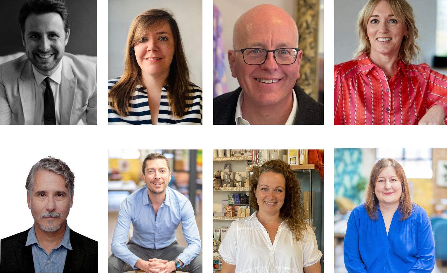 Clockwise from top left: Alex Schlagman, Claire Bevan, David Whiteley, Deryane-Tadd, Sara Allbright, Samantha Gibbs, Neil Amer, John Abbate Clockwise from top left: Alex Schlagman, Claire Bevan, David Whiteley, Deryane-Tadd, Sara Allbright, Samantha Gibbs, Neil Amer, John Abbate