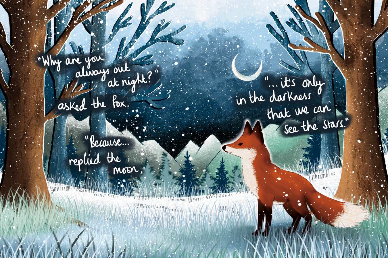 Fox Under The Moon