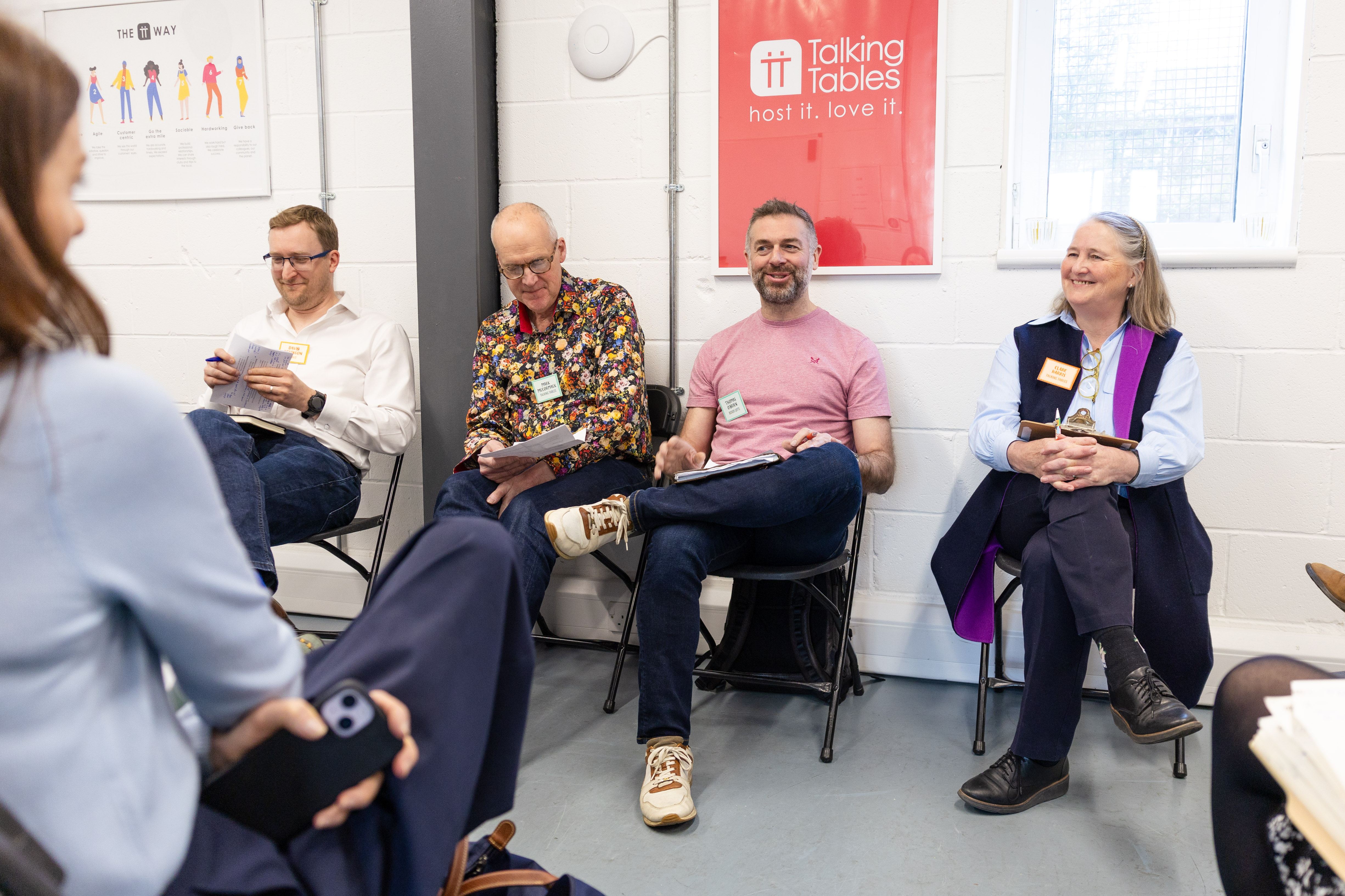 The panelists (L-R): David Atkinson from Danilo, Mark McCormack from Talking Tables and Thomas O'Brien from Boxer Gifts, with host Clare Harris, Founder of Talking Tables. The panelists (L-R): David Atkinson from Danilo, Mark McCormack from Talking Tables and Thomas O'Brien from Boxer Gifts, with host Clare Harris, Founder of Talking Tables.